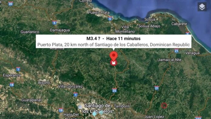 Reportan temblor en zonas de Santiago y Puerto Plata