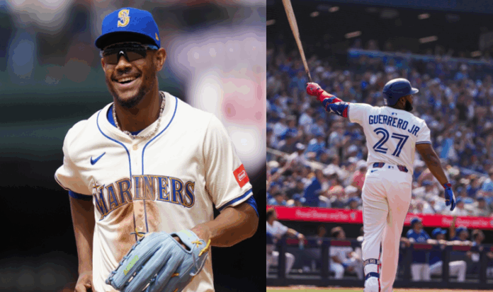 ¡Poder dominicano! Vladimir Guerrero Jr. y Julio Rodríguez sacan la bola del parque este jueves