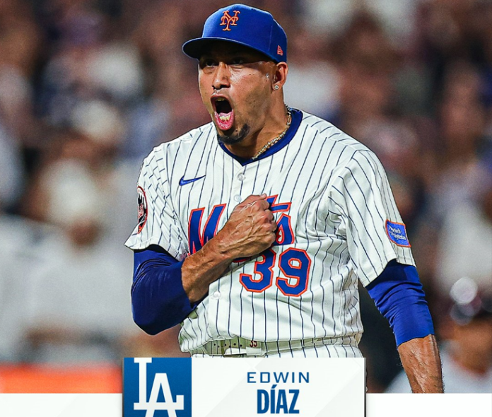 Dodgers firman a cerrador Edwin Díaz con un millonario contrato para reforzar su bullpen
