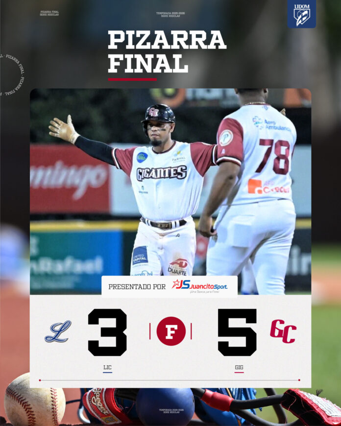 Gigantes aseguran su clasificación y eliminan a los Tigres del Licey