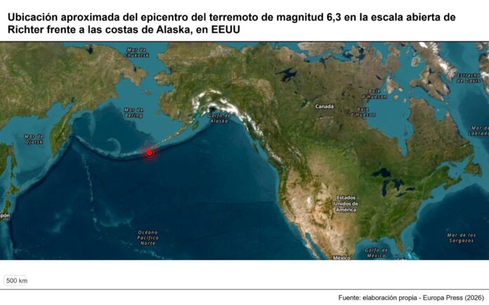 Terremoto de magnitud 6,3 sacude las costas de Alaska