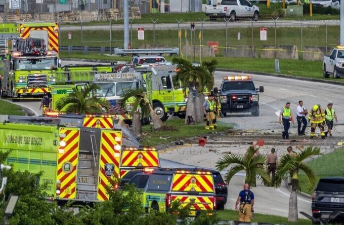 Avión de carga de Amazon se estrella en aeropuerto de Miami