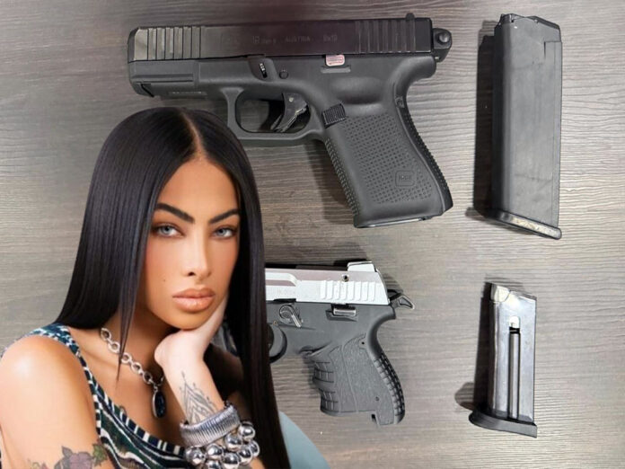 Jueza impone garantía económica a «Yailin La Más Viral» a quien se le ocuparon dos pistolas ilegales