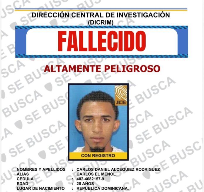 Abaten en Punta Cana a Carlos El Menol, buscado por muerte de joven enterrado en Nagua