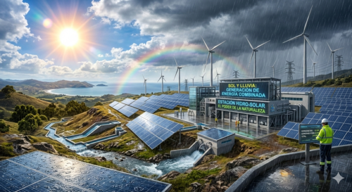 Innovador dispositivo convierte sol y lluvia en energía